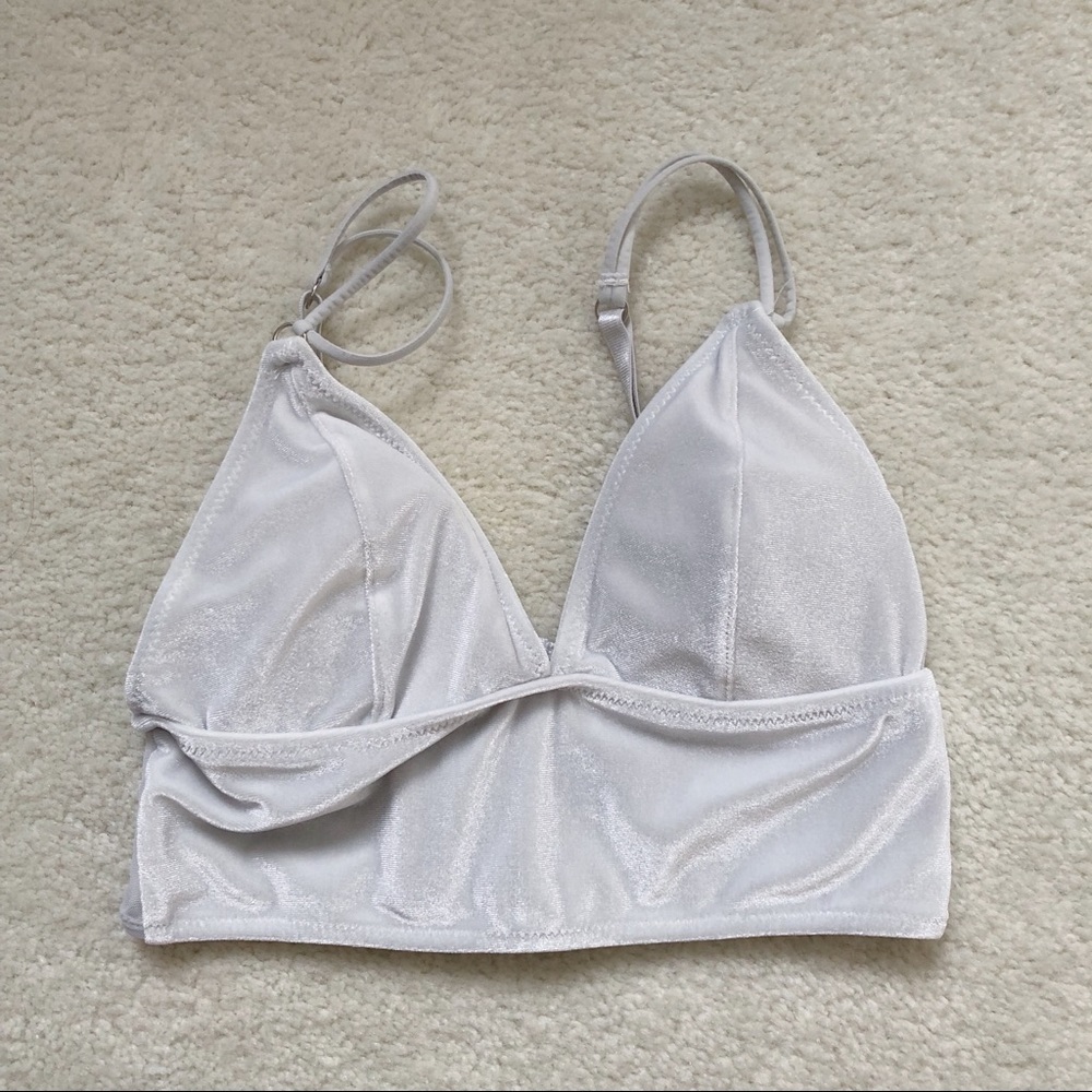 Silver Shimmer Bralette Top